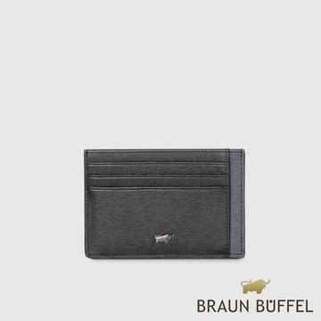 【BRAUN BUFFEL 德國小金牛】台灣總代理 瓦拉頓-TW 8卡卡夾-黑色/BF537-151-BK