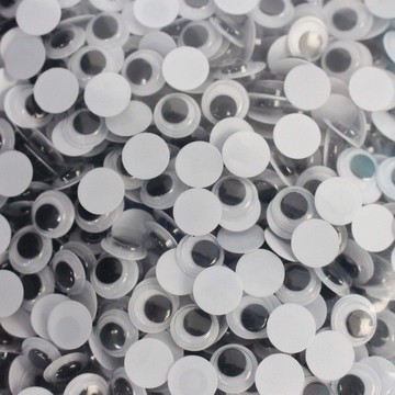 黑白 圓形活動眼睛 12mm 黑白眼睛 /一包4000顆入(促600) 布偶眼睛-AA6691
