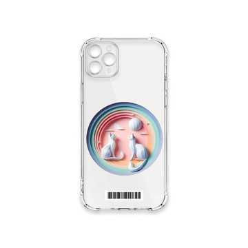 iPhone 11 Pro Max 殼 TRON IPhone 11 PRO MAX 可愛紙雕貓咪  載具 四角防摔殼 手機殼