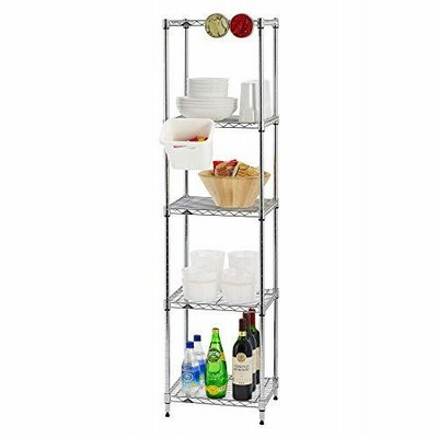 【別注組合せ販売】[ドウシシャ]ルミナス スチールラック ライトシリーズ 5段 耐荷重150kg ポール径19mm 防サビ加工 幅34.5×奥行24.5×高さ151.5cm IHR3515-5