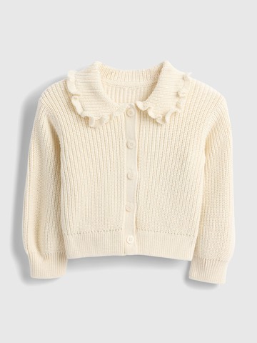女幼童裝 純棉翻領針織外套-象牙白