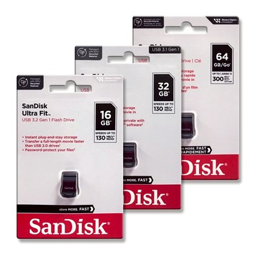 【台灣保固】SanDisk Ultra Fit 16G 32G 64G USB 3.2 迷你 隨身碟 速度300MB