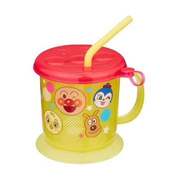 ANPANMAN 麵包超人-AN麵包超人防倒水杯(附吸管)
