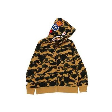 BAPE 1st Camo Shark Full Zip Hoodie 鯊魚 連帽外套 黃迷彩 BAPE-586CM