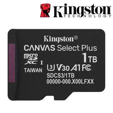 Kingston 金士頓 1TB 150MB/s U3 microSDXC UHS-I A1 V30 記憶卡 SDCS3/1TB