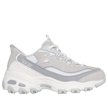 SKECHERS Skechers 思克威爾 D'Lites [150723WGY] 女 休閒鞋 復古 麂皮 流行 灰 白