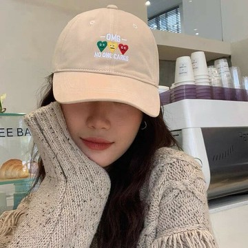 恩茴-吶喊的小人棒球帽學生女個性化特色小眾秋冬新款保暖帽子休