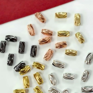 A1093【單色滿100件送50件】diy手工飾品配件 14K包金保色 長條西瓜珠 瓜紋隔珠串珠材料