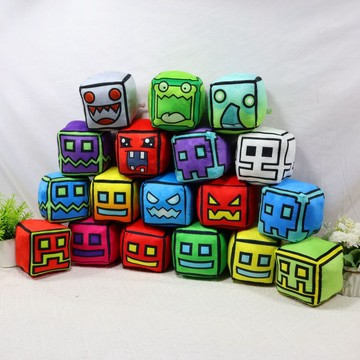 E哥❤現貨新款geometry dash plush 幾何衝刺遊戲毛絨玩具玩偶公仔抱枕預售