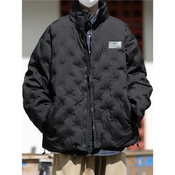 美式菱格羽絨棉服外套男秋冬季2024新款寬松棉衣潮流美式情侶棉襖