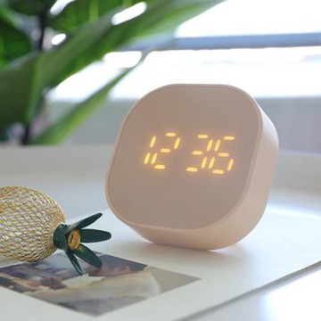 鬧鐘方塊小鬧鐘簡約夜光靜音電子床頭學生用迷你led日歷時鐘燈多功能 領券更優惠