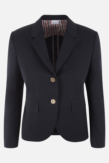 THOM BROWNE single-breasted wool gabardine jacket Woman