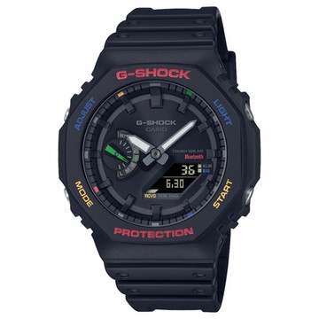 CASIO卡西歐 G-SHOCK八角休閒雙顯錶(GA-B2100FC-1A)