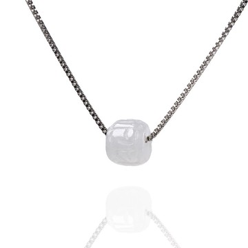 【萬事亨通】冰種翡翠路路通項鍊 | 天然緬甸玉翡翠A貨 | 送禮