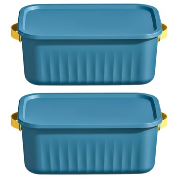 北歐風收納箱 藍色 382g  35.5 x 25.5 x 14 cm  1組