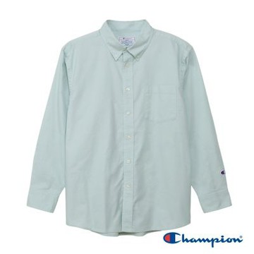 Champion 官方直營 男款 CASUAL 氣質長袖襯衫-綠色(C3-D402-410日規)