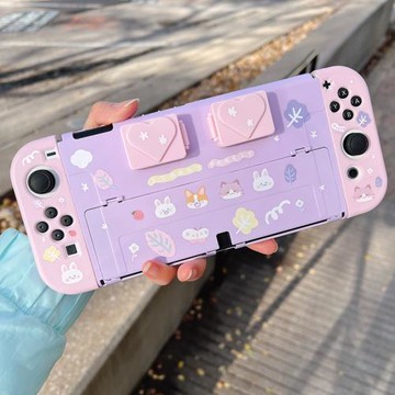星之森森林小動物【自帶卡盒的switch OLED保護殼】可愛少女心