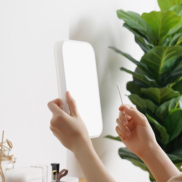 鏡子女宿舍便攜化妝鏡折疊隨身鏡學生迷你小鏡子臺式公主鏡梳妝鏡1入