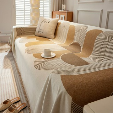 雪尼爾沙發巾全蓋布套萬能四季通用毛絨沙發墊罩防滑蓋毯防貓抓