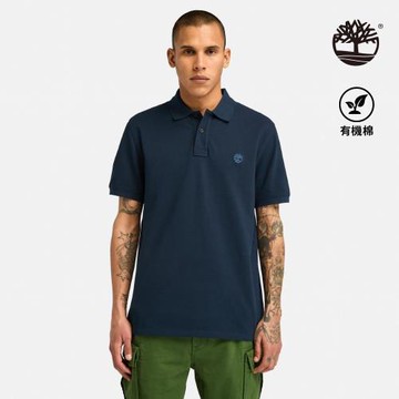 Timberland 男款深寶石藍休閒短袖Polo衫│A6943433