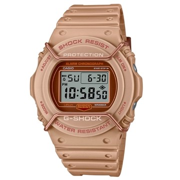【CASIO 卡西歐】G-SHOCK 大地色系啞光金屬電子錶 DW-5700PT-5_45.4mm