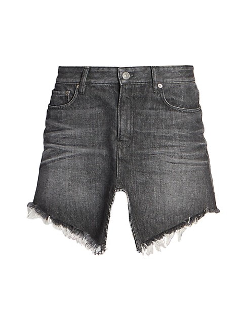 Cut-Up Denim Mini Skirt