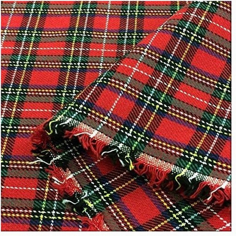 タータン チェック 生地 赤 緑 白黄格子 綿100 コットン 布地 布 手芸 子供たちの入園入学グッズに 1ｍ単位 通販 Lineポイント最大0 5 Get Lineショッピング