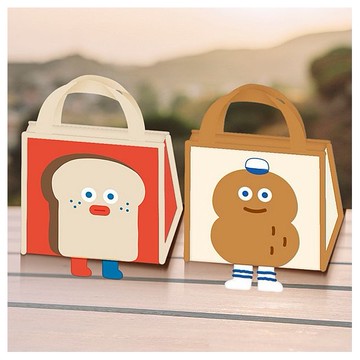 御衣坊~早午餐兄弟造型保溫便當提袋(吐司大哥款／核桃花生哥款)1入 款式可選