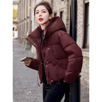 冬季2025年新款短款羽絨服韓系小個子九江白鴨絨小款邊帽時尚外套