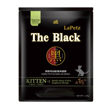【拉拉寵物小舖】LaPetz 樂倍 黑酵母 貓飼料 幼貓配方 1.3公斤 The Black