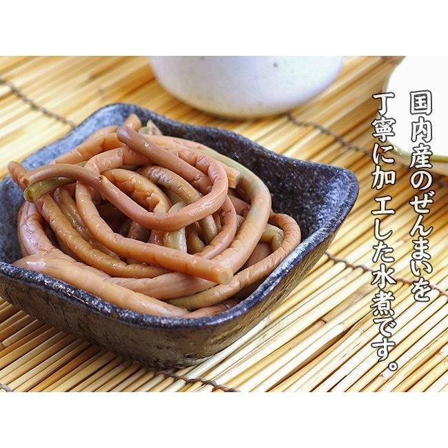 ぜんまい60g×4袋(国産ぜんまい水煮)(芽ばえの里)コリコリとした食感とクセのない味わいが美味しいゼンマイです。(山菜水煮 山菜 薇)