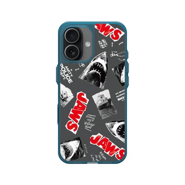 iPhone 17 Clear (相機按鈕) 夜幕藍 - Jaws - 大白鯊 - 紅色大白鯊