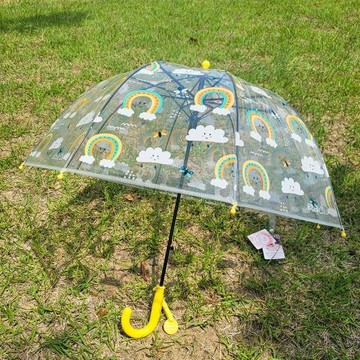 網紅卡通女童幼兒園小學生兒童傘可愛加厚手開長柄傘寶寶透明雨傘