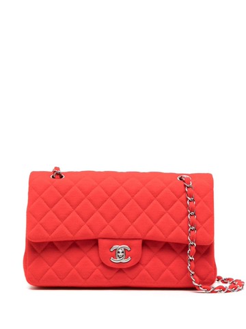 CHANEL Pre-Owned - 2014 medium Double Flap shoulder bag - women - Canvas - One Size - Red