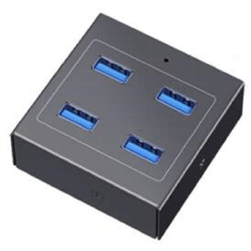 易控王 工業級 USB3.2 4PORT 迷你版集線器 外接電源(40-732-08)