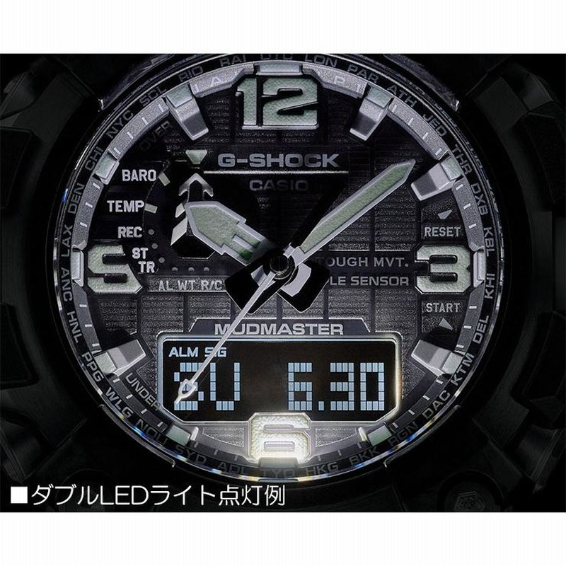 カシオ Gショック マッドマスター 秒針付き 電波 ソーラー GWG-2000-1A1JF CASIO G-SHOCK マスターオブG  MUDMASTER 高度計・気圧計 温度計 方位計 腕時計 | LINEショッピング