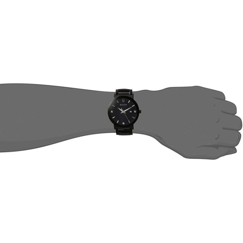 腕時計 ブローバ メンズ 98D144 Bulova Men's Modern Black Ion-Plated ...