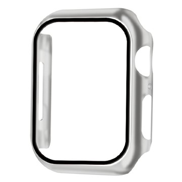 i-mall Apple Watch 9H鋼化玻璃全覆蓋邊框保護殼  Apple Watch 4/5/6/SE/SE2 40mm  銀色  1個