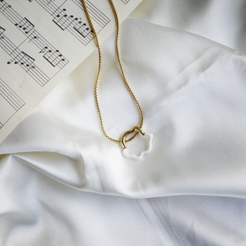 清新雲朵幾合氣質項鍊