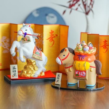 2026馬年蛇年 生肖擺件日本藥師窯 開運招財家居飾品新年日式禮物