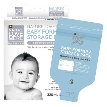 NATURE LOVE MERE 嬰兒奶粉儲存袋 320毫升 一次性使用  30個  1盒