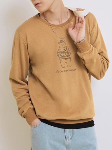 親子款．高含棉動物印花大學T