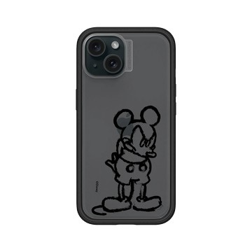 iPhone 15 Mod NX 黑 - 迪士尼-米奇 Mickey - 黑標款-米奇蠟筆風格