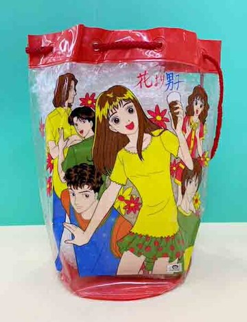 【震撼精品百貨】日本精品百貨 日本漫畫流星花園束口斜背包/水桶包-透明橘#85041 震撼日式精品百貨