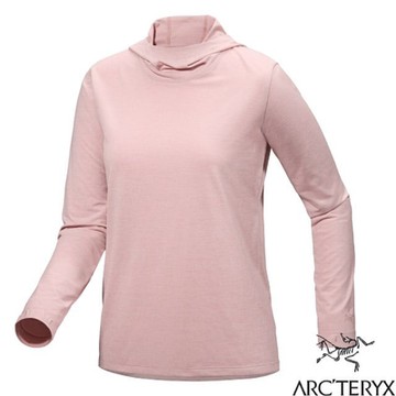 【ARCTERYX 始祖鳥】女 Taema 快乾長袖套頭衫.排汗長袖連帽上衣.帽T_X000007295-30804 野玫瑰雜粉