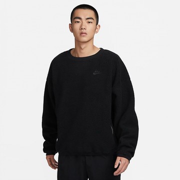 NIKE 上衣 男款 長袖上衣 大學T 運動 黑 FB8379-010