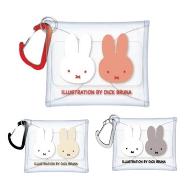 小禮堂 Miffy PVC透明小物收納包 (大臉款)