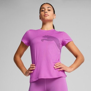 PUMA 短袖上衣 女 訓練 慢跑 歐規 TAD 粉 52667389