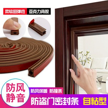 門窗膠條防盜門房門入木密封條自粘型縫防撞隔音防風大門門框進戶