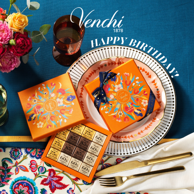 【Venchi】巴洛克迷你薄片巧克力禮盒 (16入裝)｜生日禮物